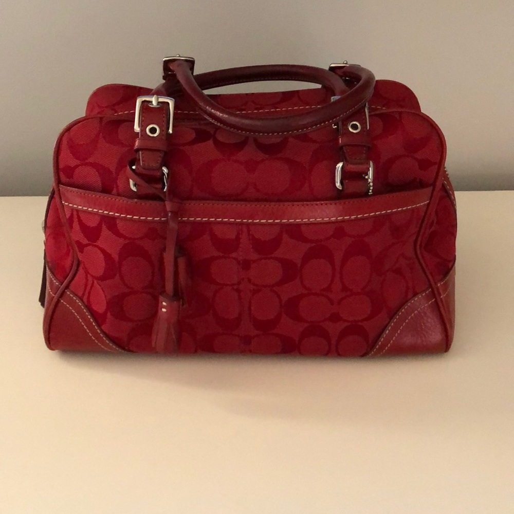Coach Red Satchel Bag